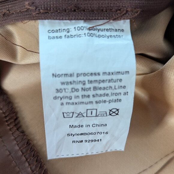 Suzanne Betro Faux Leather Vegan Pants L NWOT - Picture 10 of 11